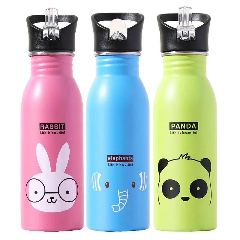 Sports Equipment 5 Years Old - 500ML Paslanmaz Çelik Su Şişesi Pipetli